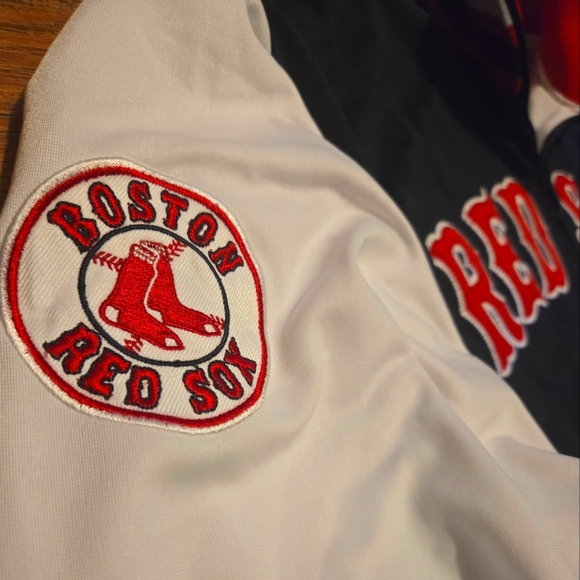 Boston Red Sox baseball Stitches Track Jacket MLB Awesome Full Zip Lined Medium - Picture 5 of 8